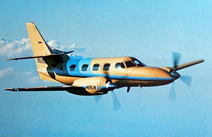 1980:  A Merlin 3B corporate airplane - a combination of power, speed and long range.